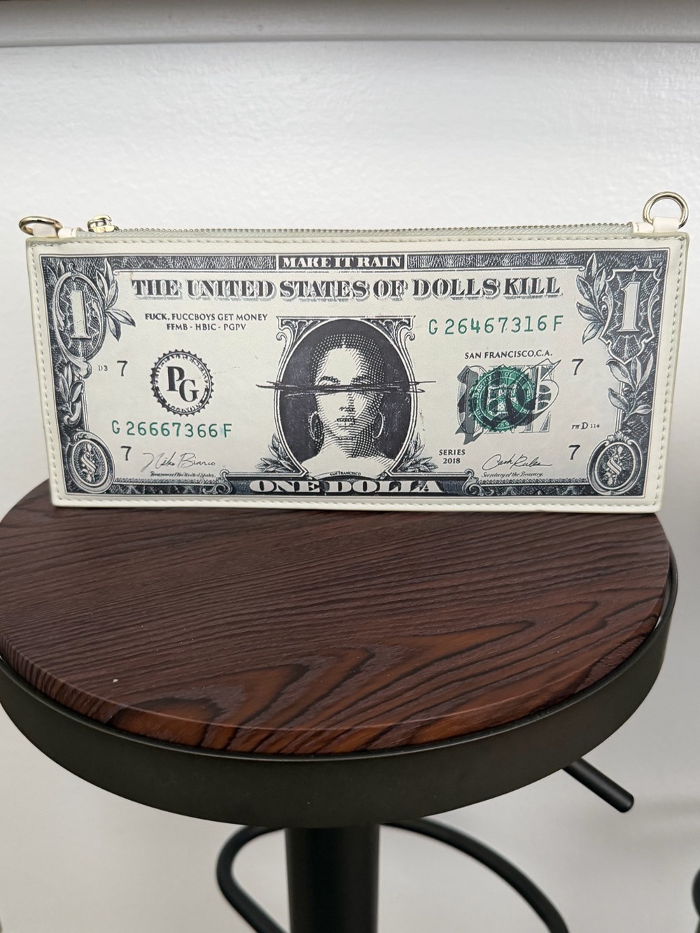 Poster Girl Dollar Bill Clutch Wallet